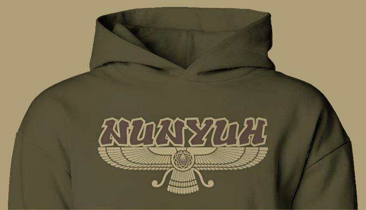 Premium Heavyweight Hoodie (Safari, Olive & Blue Magic) - NUNYUH LLC