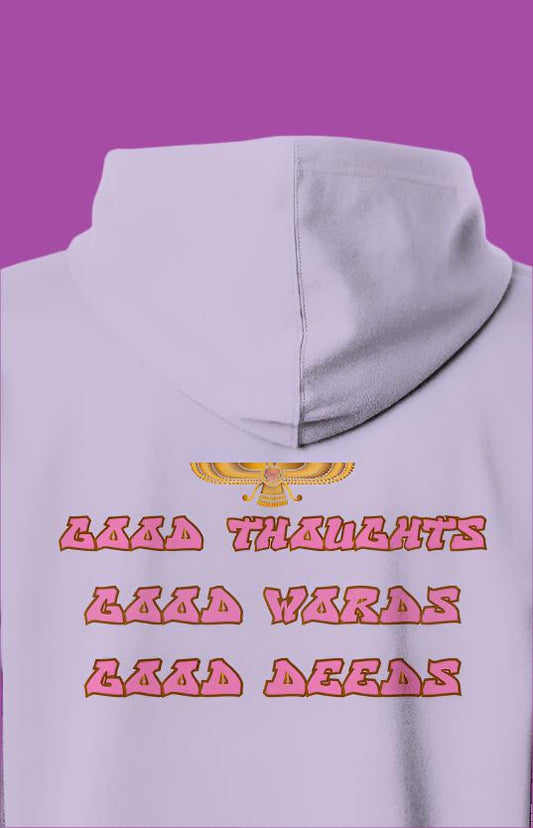 Good Thoughts Mid-Weight Hoodie (Pink Logo)